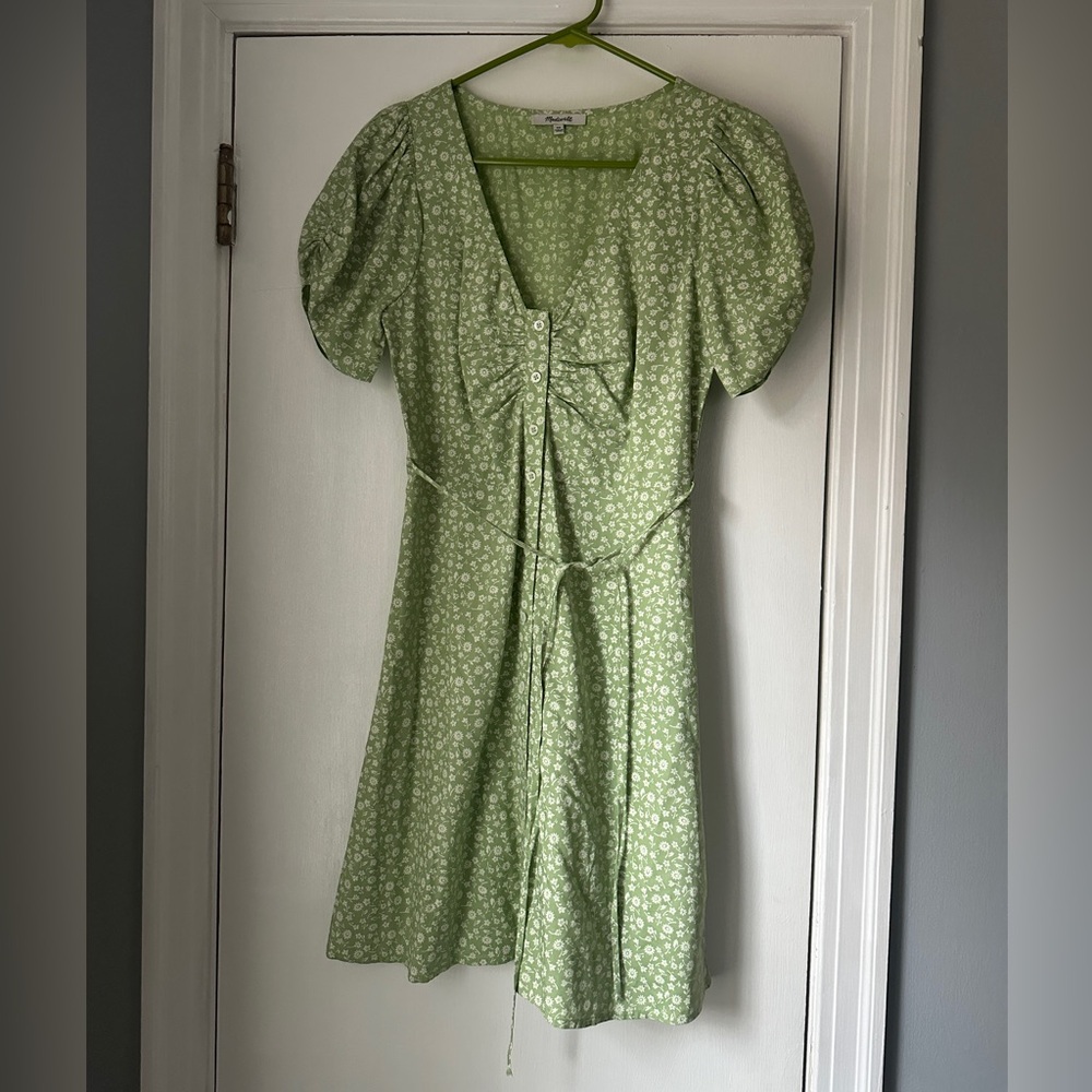 Madewell Floral Button-Front Mini Dress